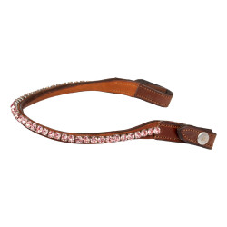 Frontal en cuir avec cristaux carrés Acavallo