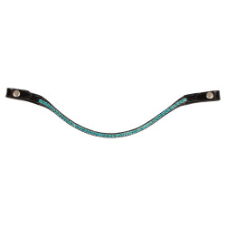 Frontal en cuir avec cristaux carrés Acavallo
