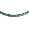 Frontal en cuir avec cristaux carrés Acavallo