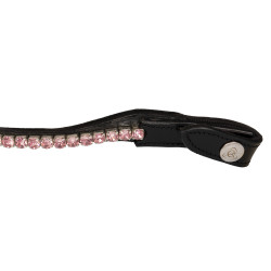 Frontal en cuir avec cristaux carrés Acavallo