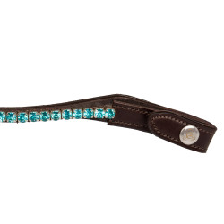 Frontal en cuir avec cristaux carrés Acavallo