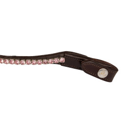 Frontal en cuir avec cristaux carrés Acavallo