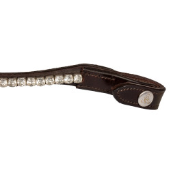 Frontal en cuir avec cristaux carrés Acavallo