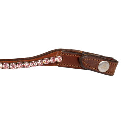 Frontal en cuir avec cristaux carrés Acavallo
