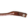Frontal en cuir avec cristaux carrés Acavallo
