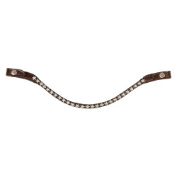 Frontal en cuir avec cristaux étoile Acavallo
