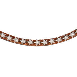 Frontal en cuir avec cristaux étoile Acavallo