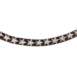 Frontal en cuir avec cristaux étoile Acavallo