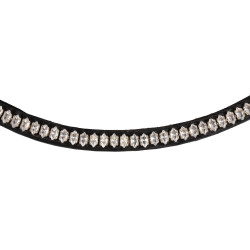 Frontal en cuir avec cristaux ovales Acavallo