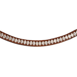 Frontal en cuir avec cristaux ovales Acavallo