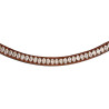 Frontal en cuir avec cristaux ovales Acavallo