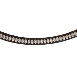 Frontal en cuir avec cristaux ovales Acavallo