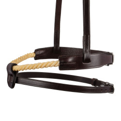 Muserolle combinée en cuir et corde Acavallo