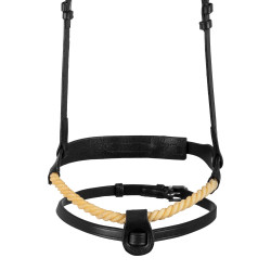 Muserolle combinée en cuir et corde Acavallo
