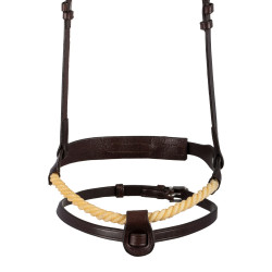 Muserolle combinée en cuir et corde Acavallo
