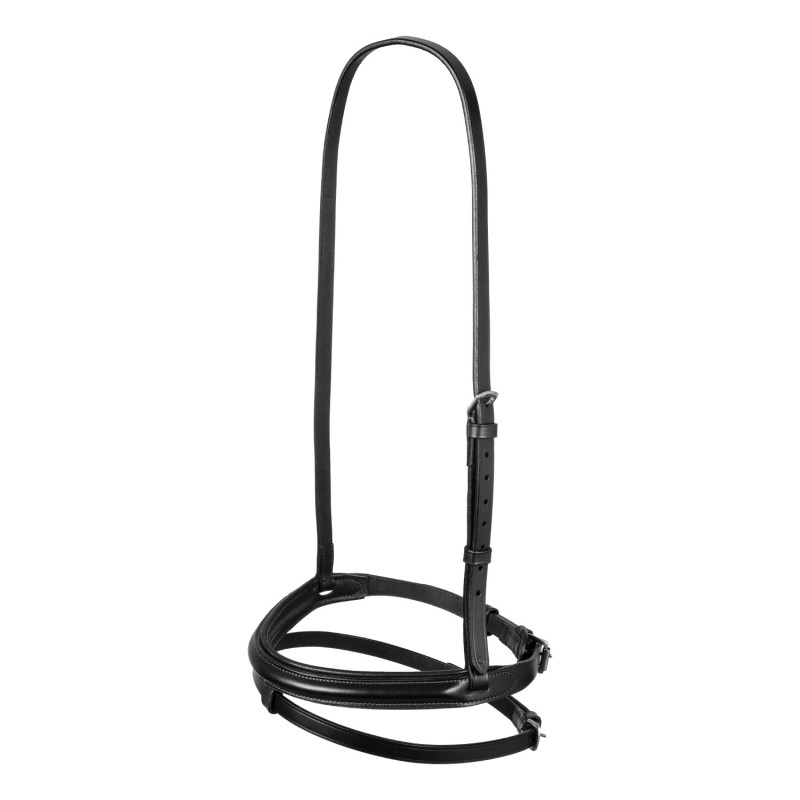 Muserolle combinée en cuir tanné végétal Equestro