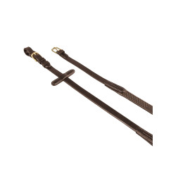 Rênes caoutchouc Kris Brass Equestro