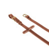 Rênes caoutchouc Kris Brass Equestro