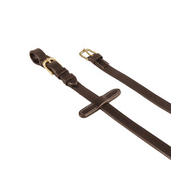 Rênes caoutchouc Kris Brass Equestro