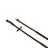Rênes Kris cuir et caoutchouc bouclerie rose gold Equestro
