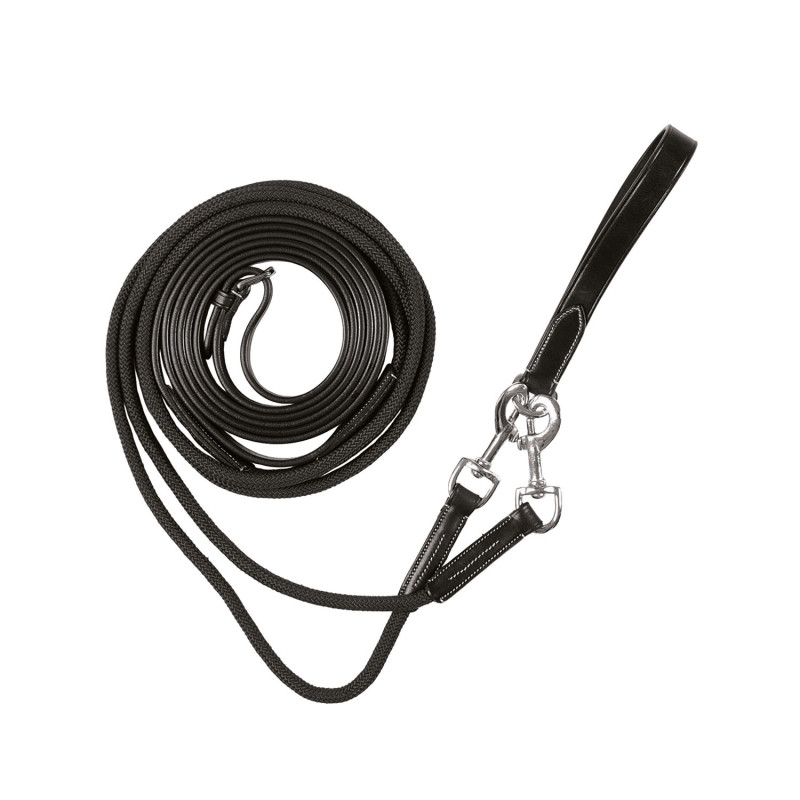 Rênes allemandes nylon et cuir Equestro