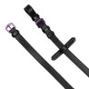 Rênes en cuir et caoutchouc violet Equestro