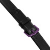 Rênes en cuir et caoutchouc violet Equestro