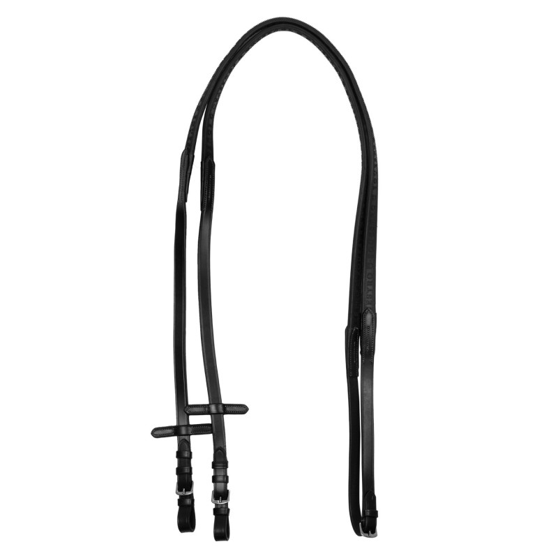 Rênes en cuir et caoutchouc Equestro