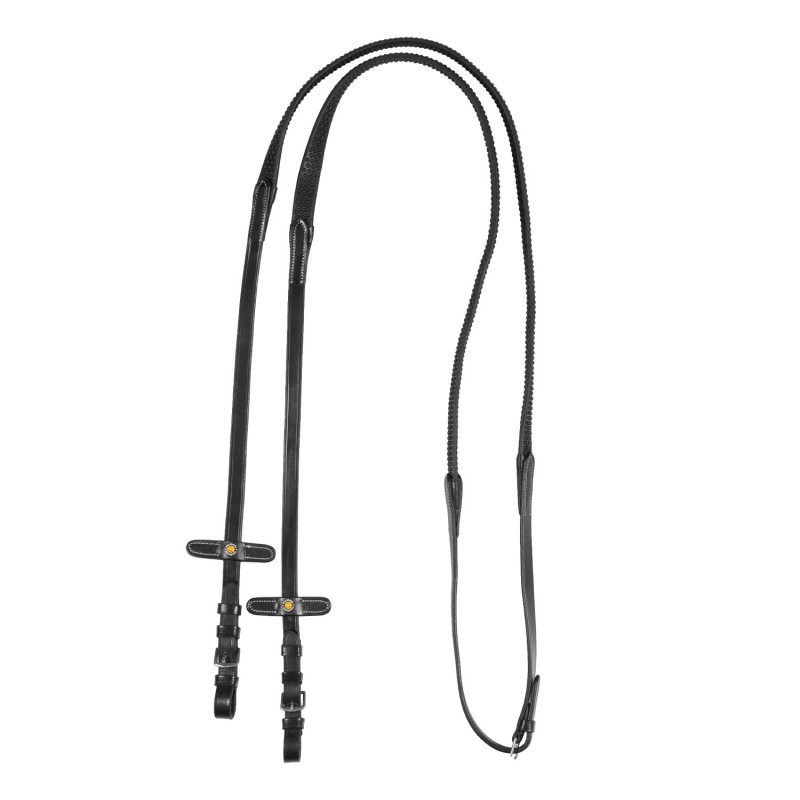 Rênes caoutchouc à grip Equestro
