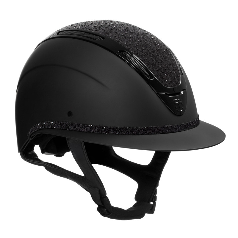 Casque mat avec strass visière large Apocalypse Equestro