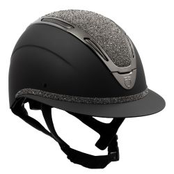 Casque mat avec strass visière large Apocalypse Equestro