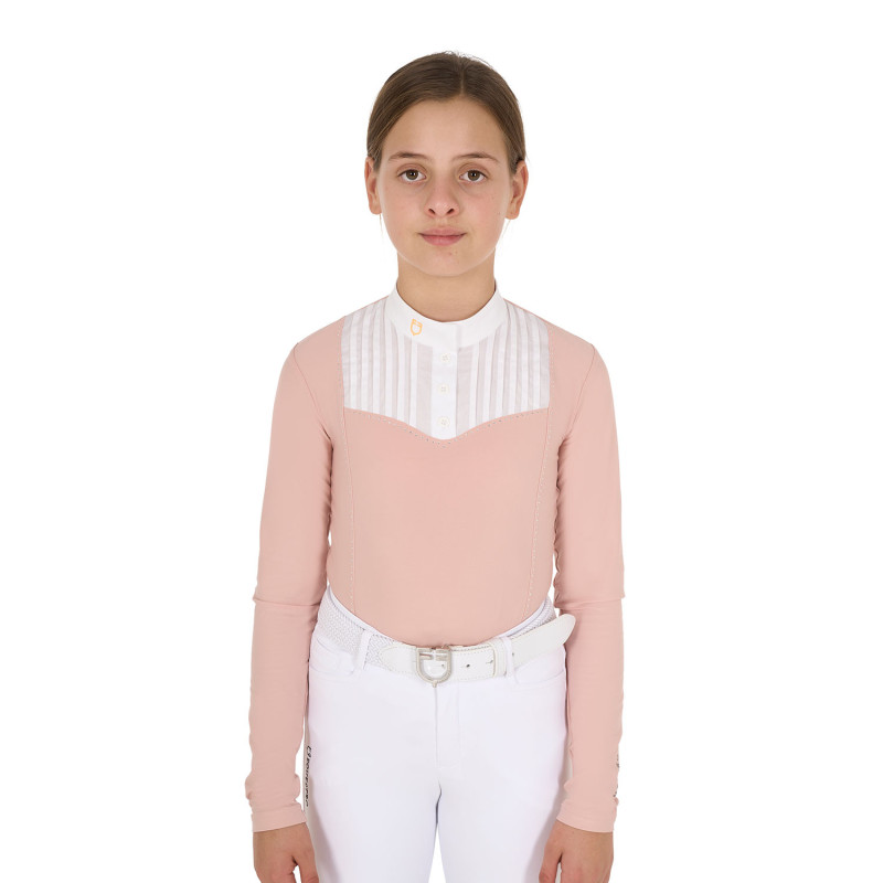 Polo de concours fille avec strass Equestro