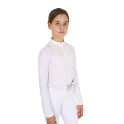Polo de concours fille avec strass Equestro