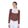 Polo de concours coton plissé femme Equestro