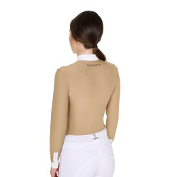 Polo de concours coton plissé femme Equestro