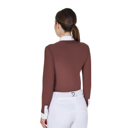 Polo de concours coton plissé femme Equestro