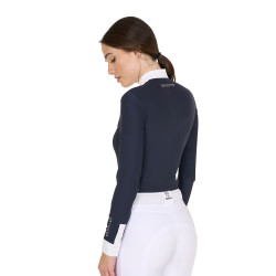 Polo de concours coton plissé femme Equestro