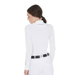 Polo de concours coton plissé femme Equestro