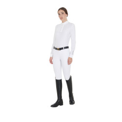 Polo de concours coton plissé femme Equestro