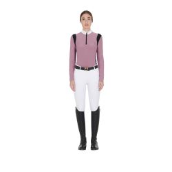 Polo femme slim fit en tissu technique