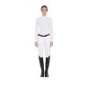 Polo femme coupe slim avec coton plissé