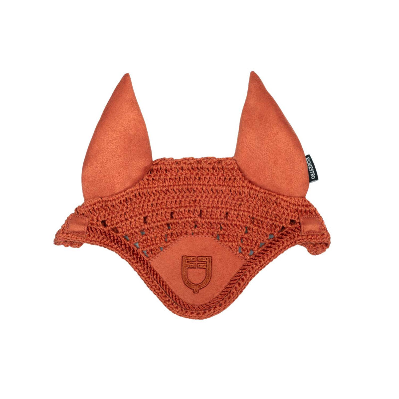 Bonnet anti-mouches pour cheval en peluche Equestro