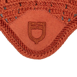 Bonnet anti-mouches pour cheval en peluche Equestro