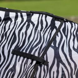 Chemise anti-mouches avec cou et masque QHP - Zèbre