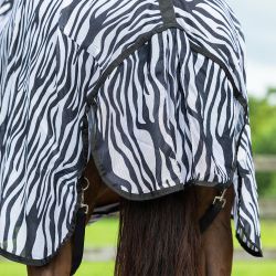 Chemise anti-mouches avec cou et masque QHP - Zèbre