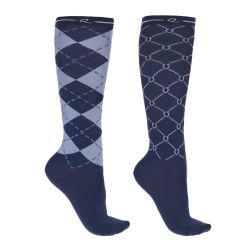Chaussettes d'équitation Classic QHP Lot de 2 paires